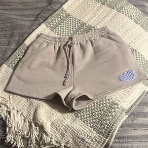 Women's white fox beige sweat shorts
